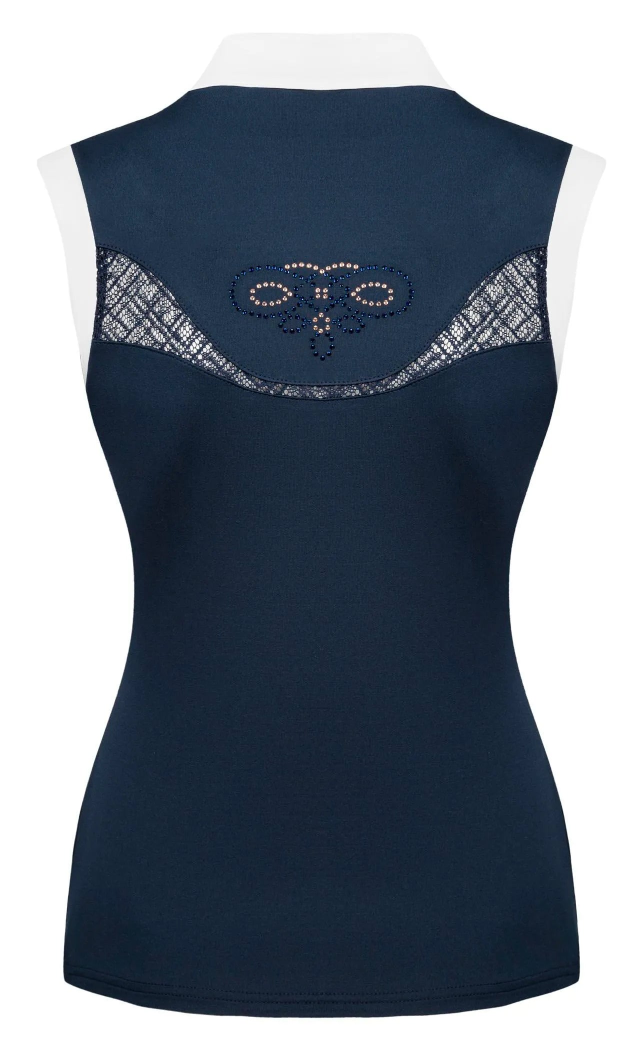 FairPlay Cecile Navy Rose Gold Sleeveless Shirt