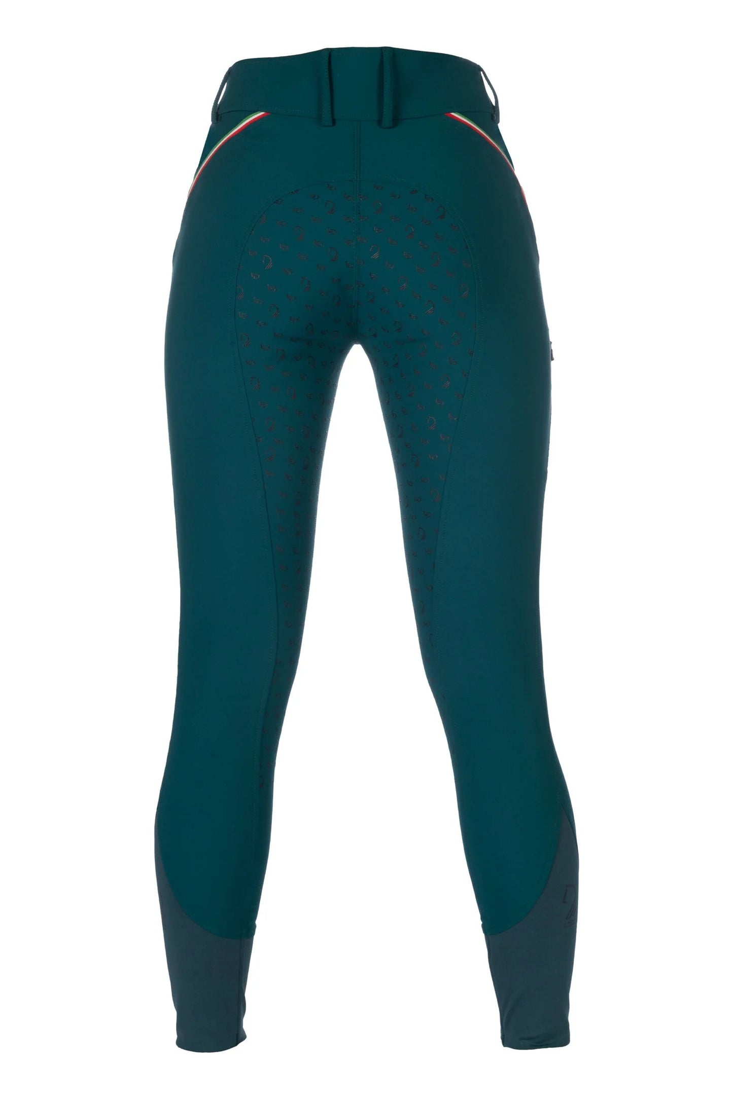 HKM Laura Garrelli Riding Breeches Full Seat - Livigno Sportive - Black & Deep Green