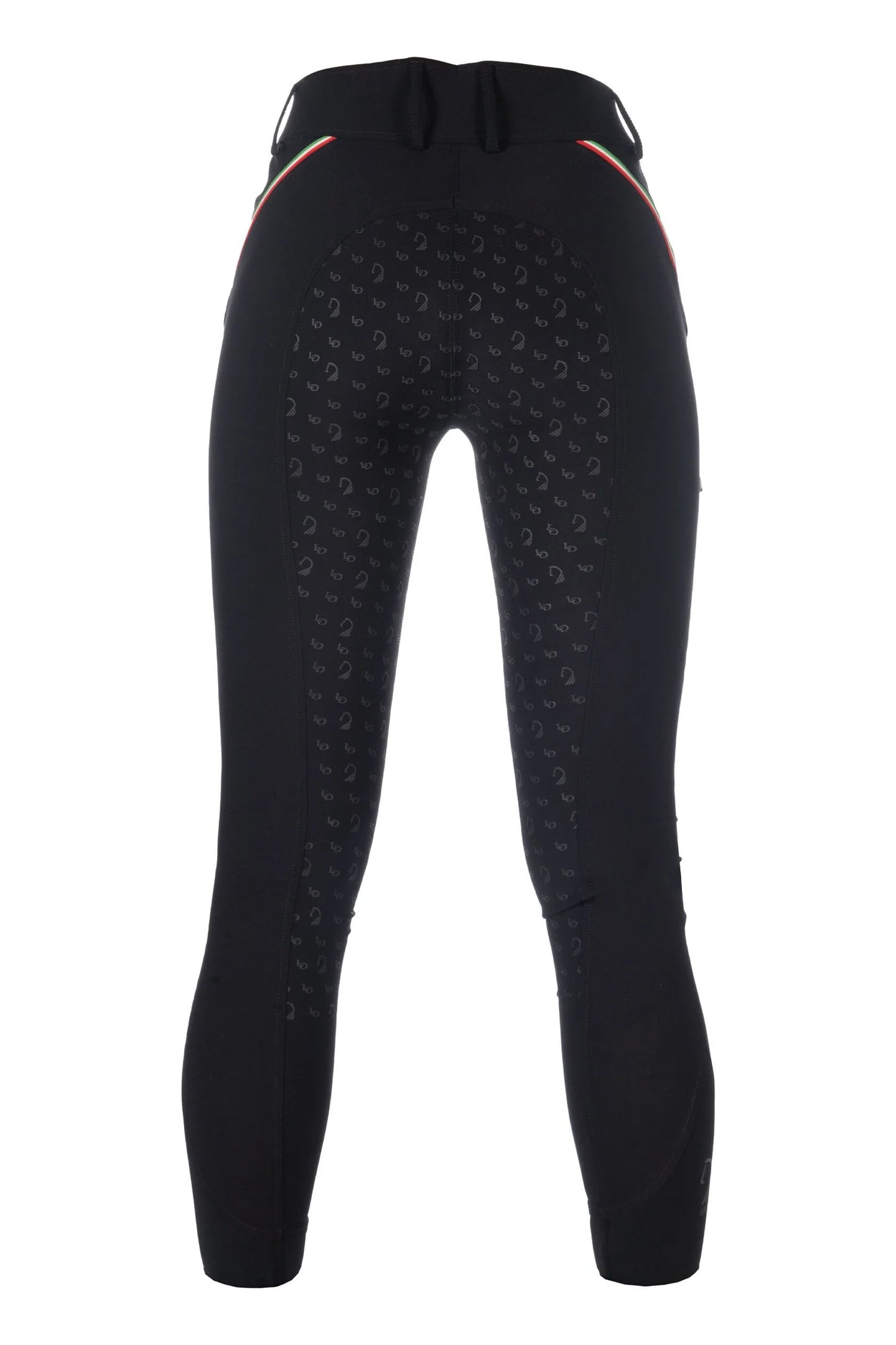HKM Laura Garrelli Riding Breeches Full Seat - Livigno Sportive - Black & Deep Green