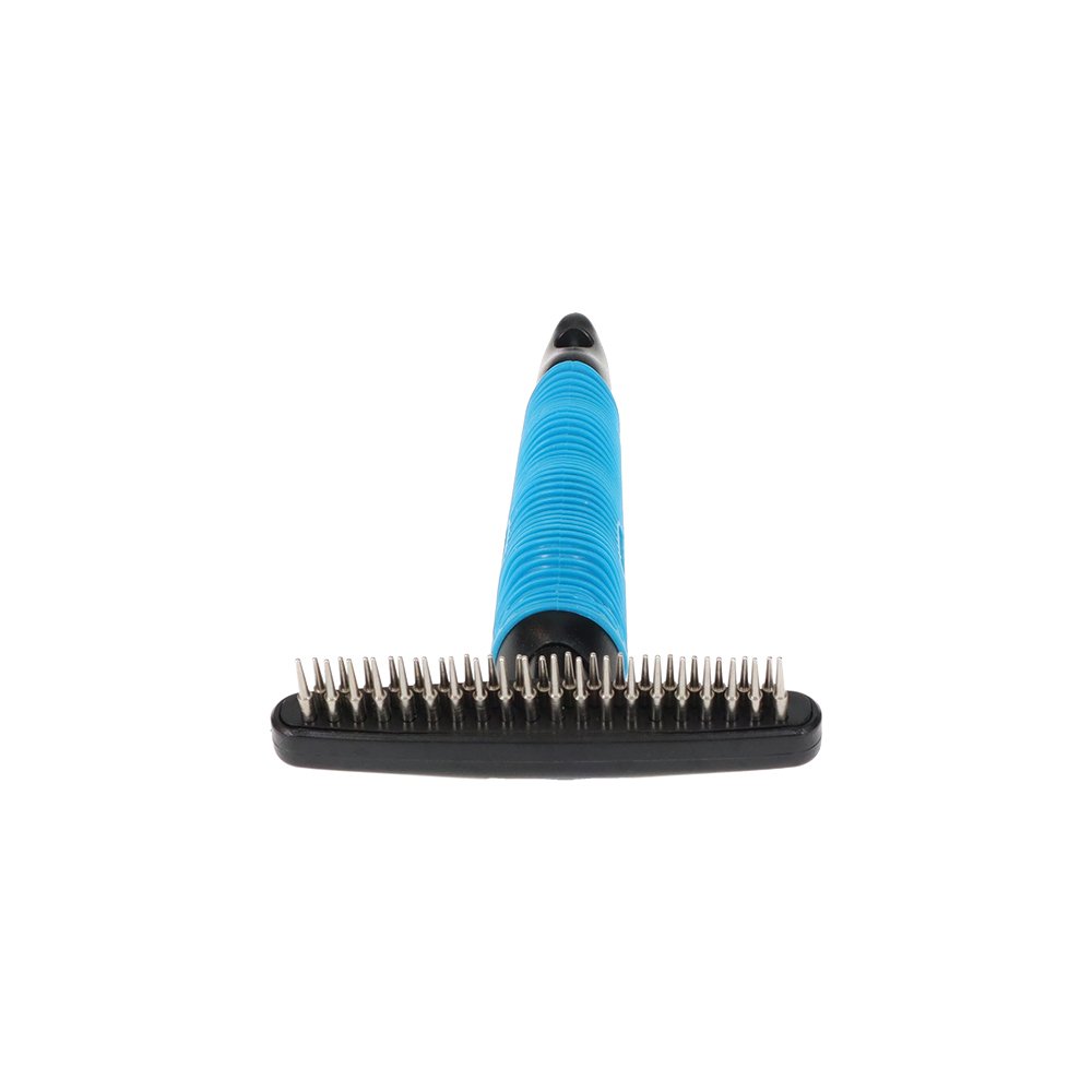 Zeez Comfort Double Row Rotating Teeth Undercoat Rake - 39 Teeth