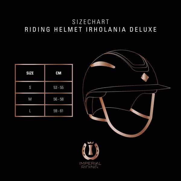 Imperial Riding Riding Helmet IRHOlania Deluxe Big Visor - Navy/RoseGold