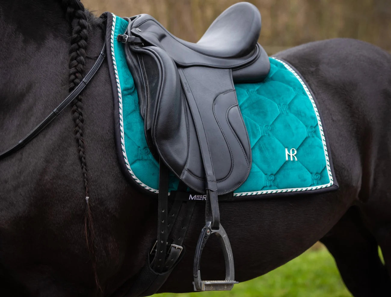Mrs Ros Charmer Dressage Saddle Pad - Deep Lake