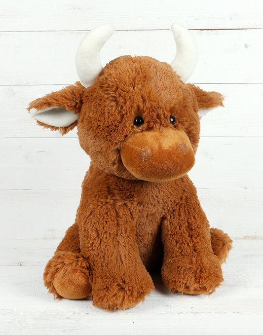 Jomanda Highland Cow Plush Baby Brown Soft Toy - Large 30cm