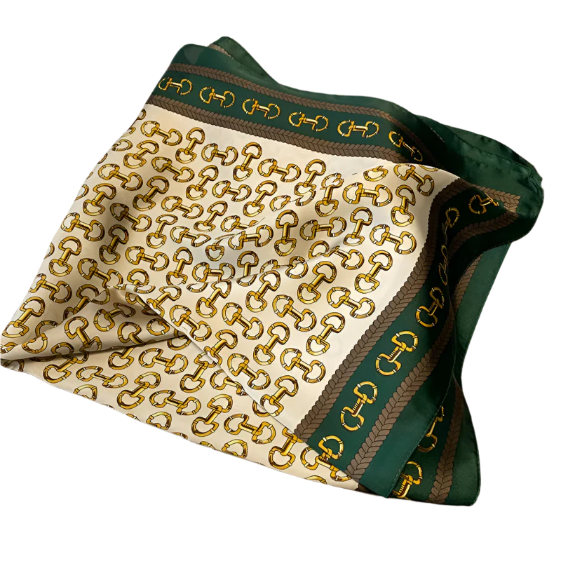 MAYA Horse Design, Man-Made Silk Scarf