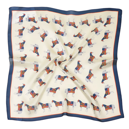 SIENNA Horse Design, Mand Made Silk Chiffon Scarf