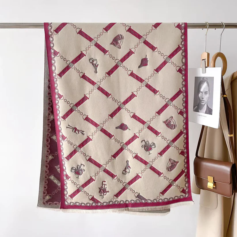 LISA Horse Design Cashmere Blend Pashmina/Shawl - 180x65cm