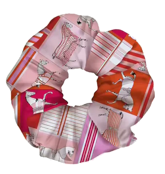 FELICITY Horse Design Twill Scrunchie