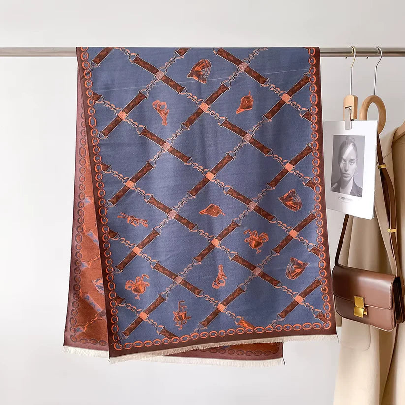 LISA Horse Design Cashmere Blend Pashmina/Shawl - 180x65cm