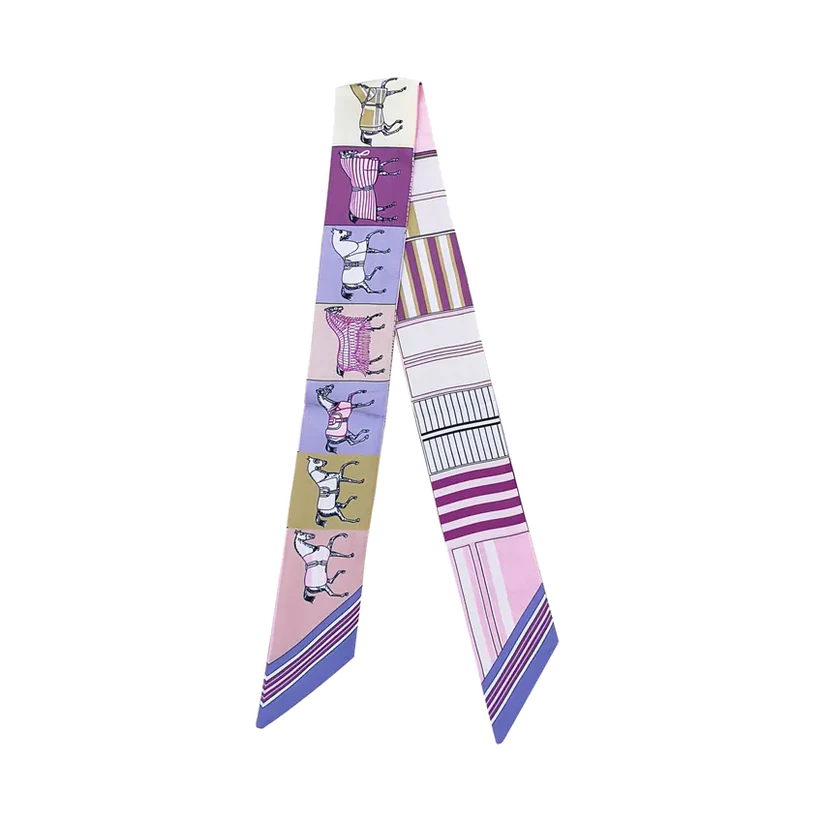 FELICITY Horse Design Twilly Scarf, Hair or Handbag Tie - 85x5cm