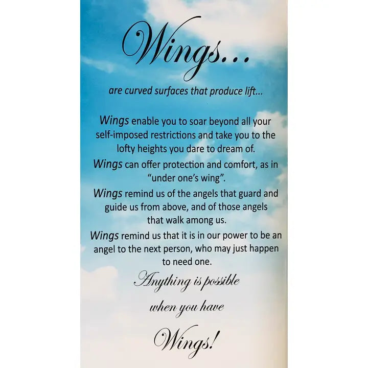 Carol Young Silver Two Tone Angel Wings Necklace
