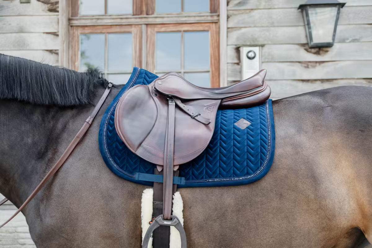 Kentucky Saddle Pad Velvet Pearls - Jumping
