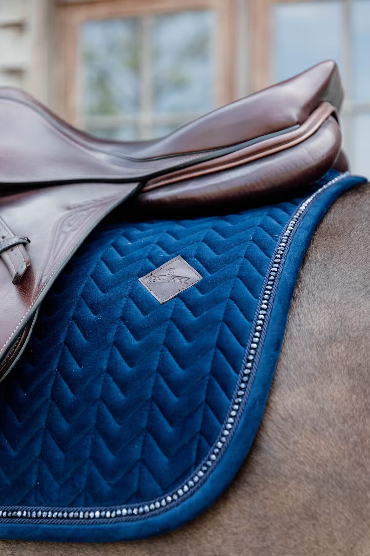 Kentucky Saddle Pad Velvet Pearls - Jumping