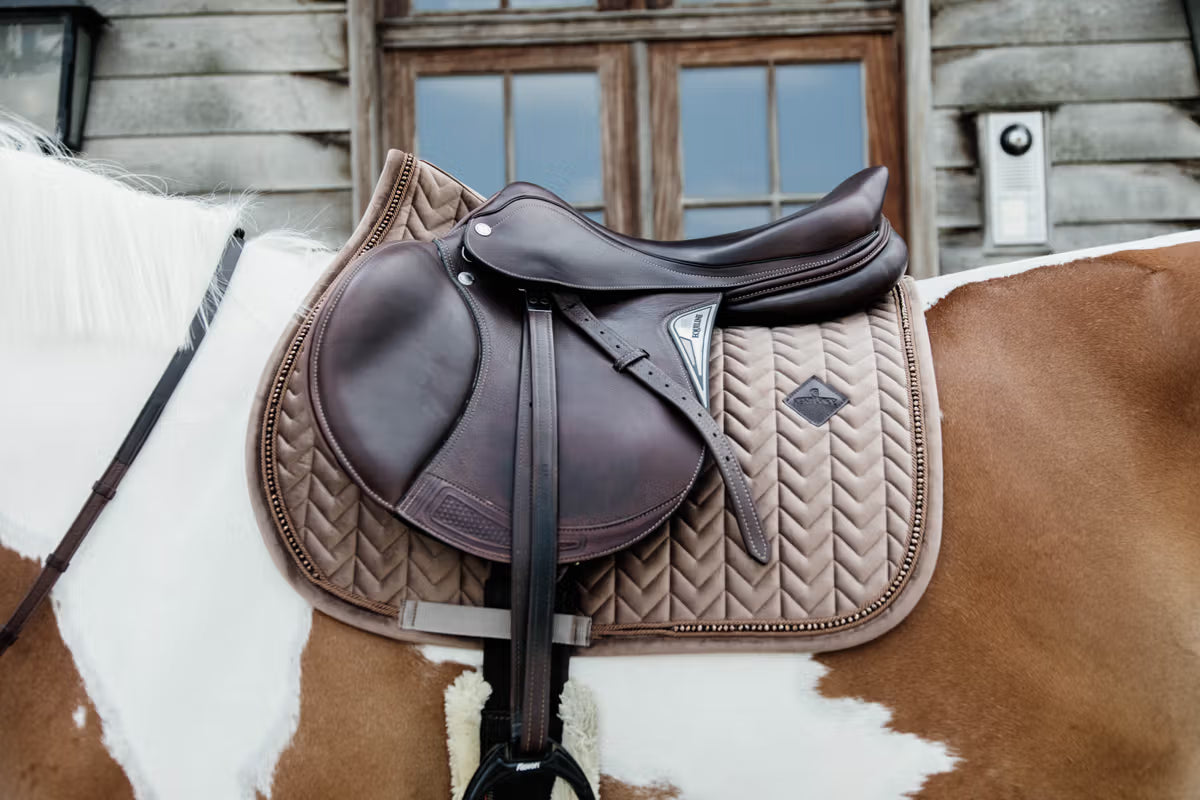 Kentucky Saddle Pad Velvet Pearls - Jumping
