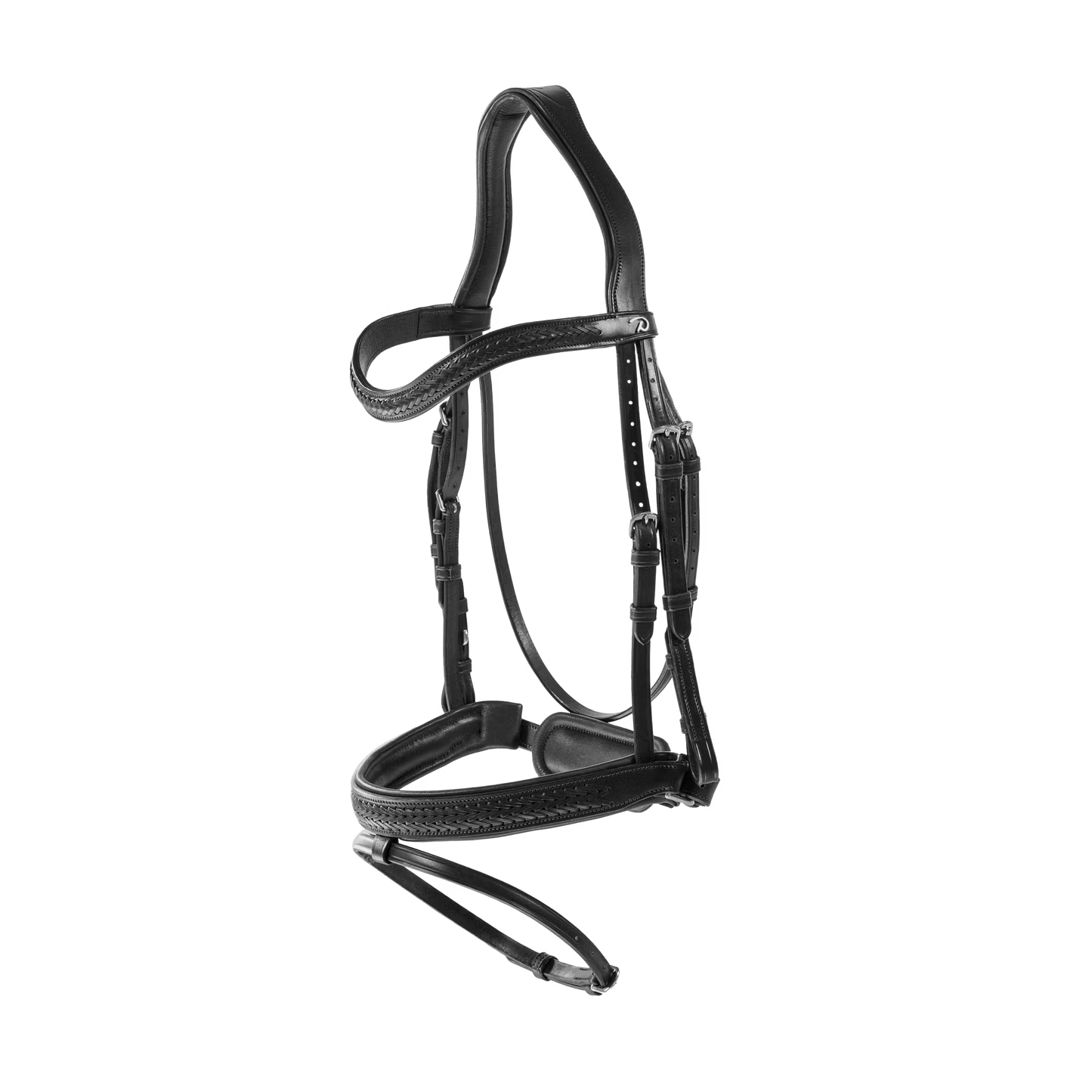 Dy'On Plaited Flash Noseband Bridle with Pull Back - New English Collection