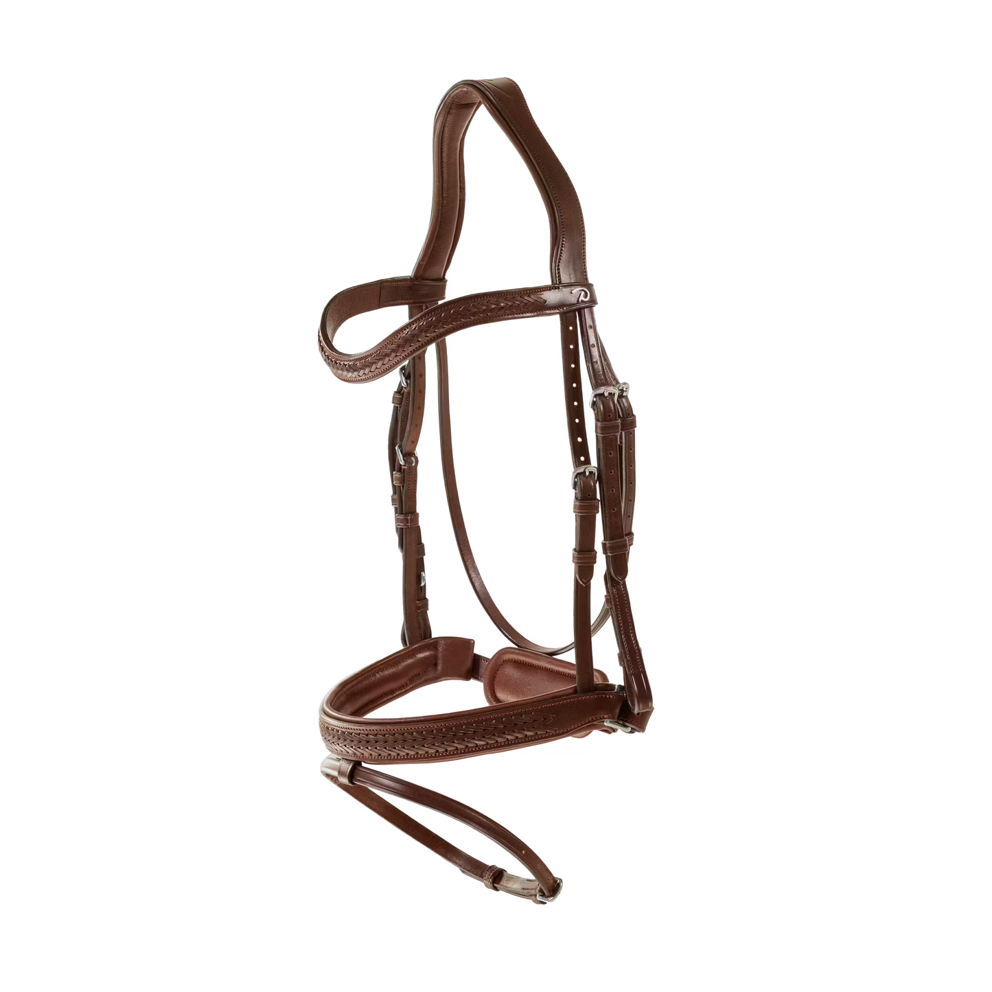 Dy'On Plaited Flash Noseband Bridle with Pull Back - New English Collection