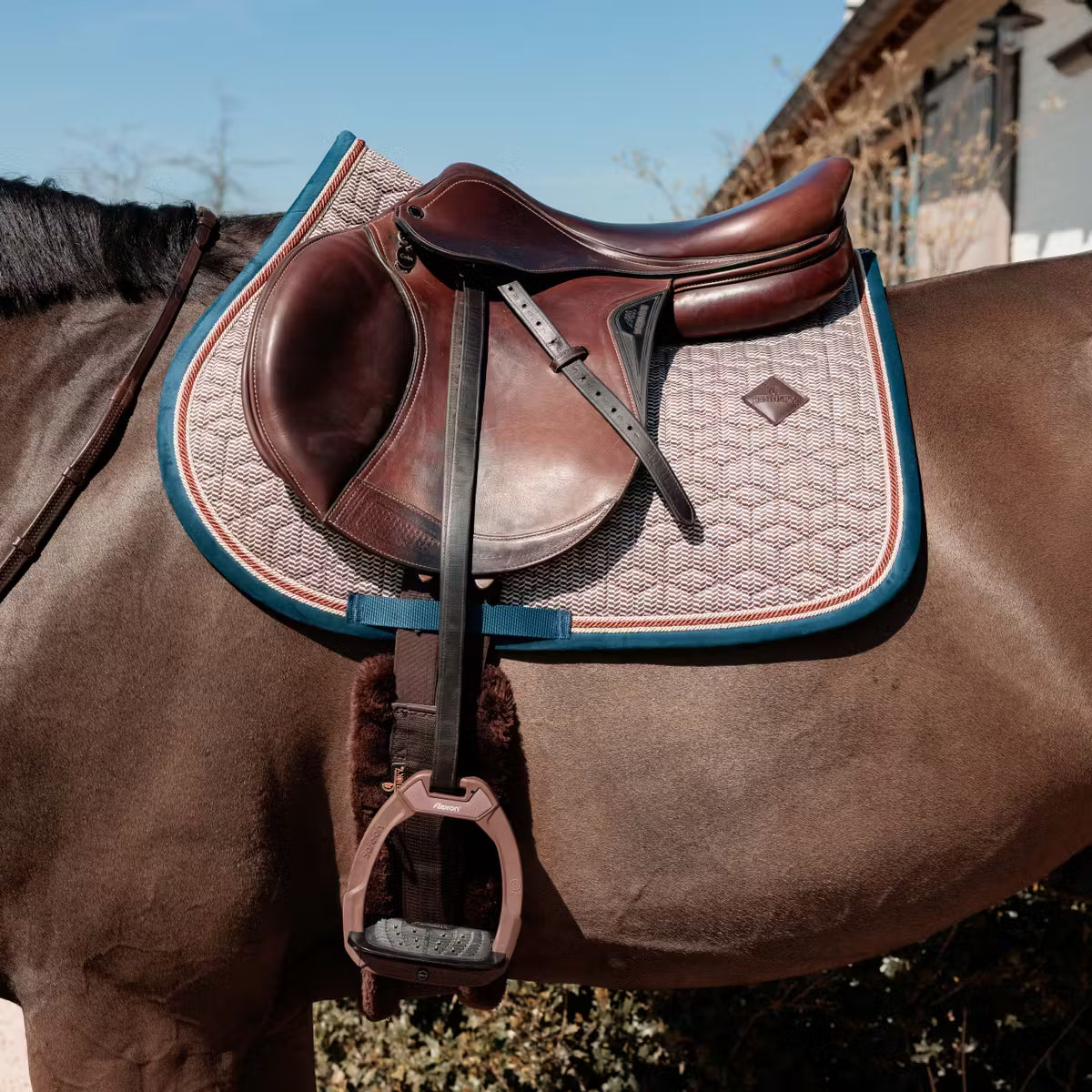 Kentucky Saddle Pad Pied-de-Poule Bordeaux - Jumping