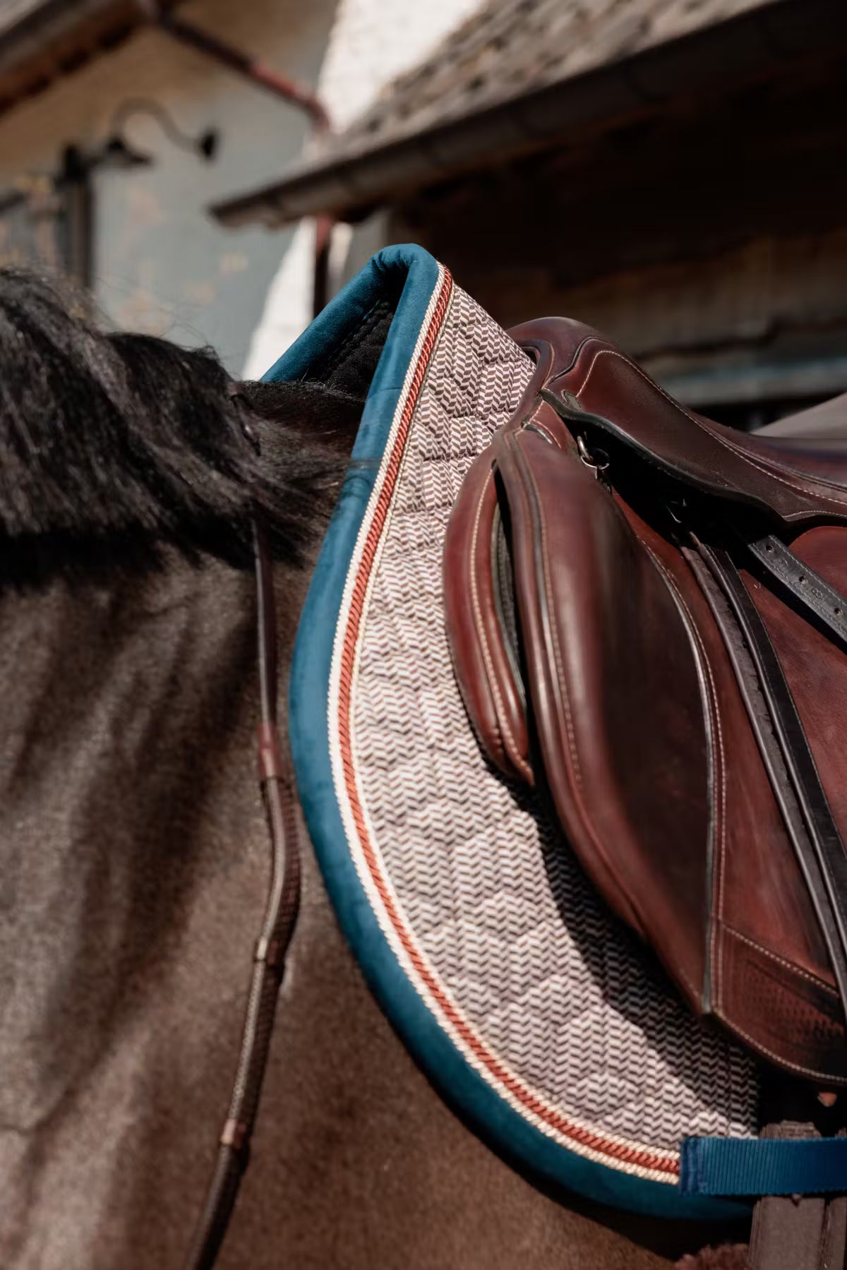 Kentucky Saddle Pad Pied-de-Poule Bordeaux - Jumping