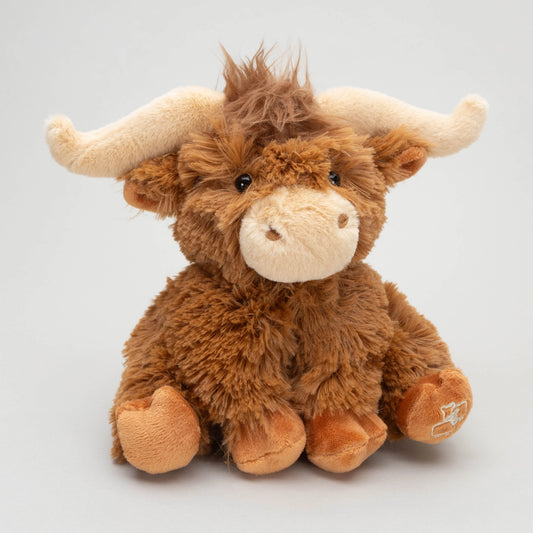 Jomanda Horny Highland Cow Plush Brown Soft Toy - Small 18cm