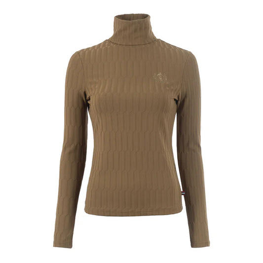 Cavallo CavalLeela Functional Turtleneck Shirt - Ladies EU38 Dark Caramel Only