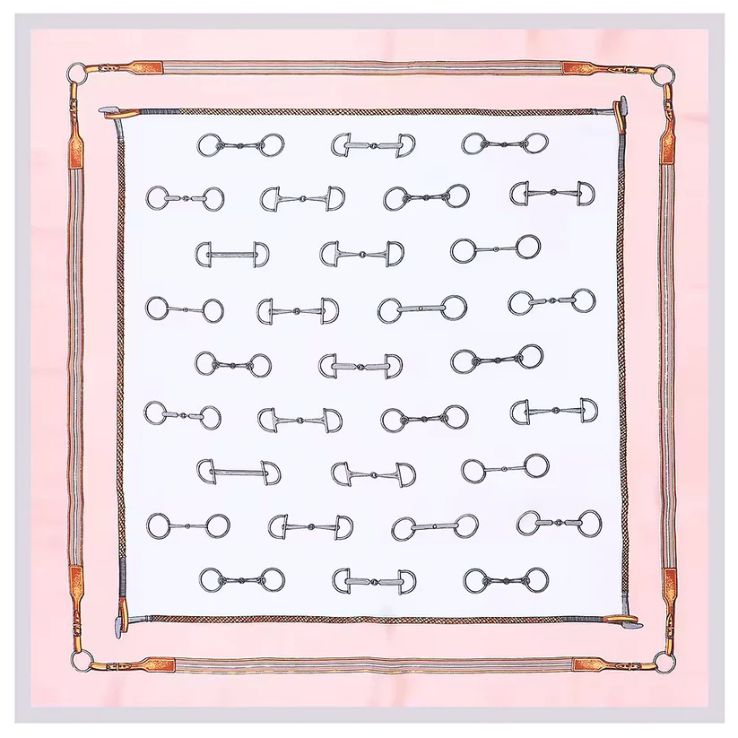 ADDISON Horse Design, Man-Made Silk Scarf