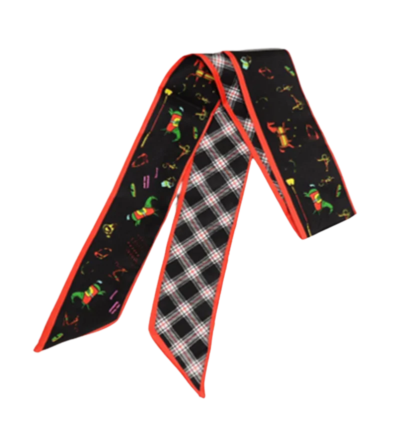 BRADEY Horse Design Twilly Scarf, Hair or Handbag Tie - 85x5cm