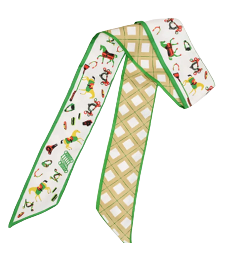BRADEY Horse Design Twilly Scarf, Hair or Handbag Tie - 85x5cm