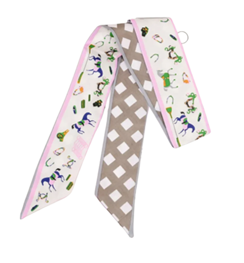 BRADEY Horse Design Twilly Scarf, Hair or Handbag Tie - 85x5cm