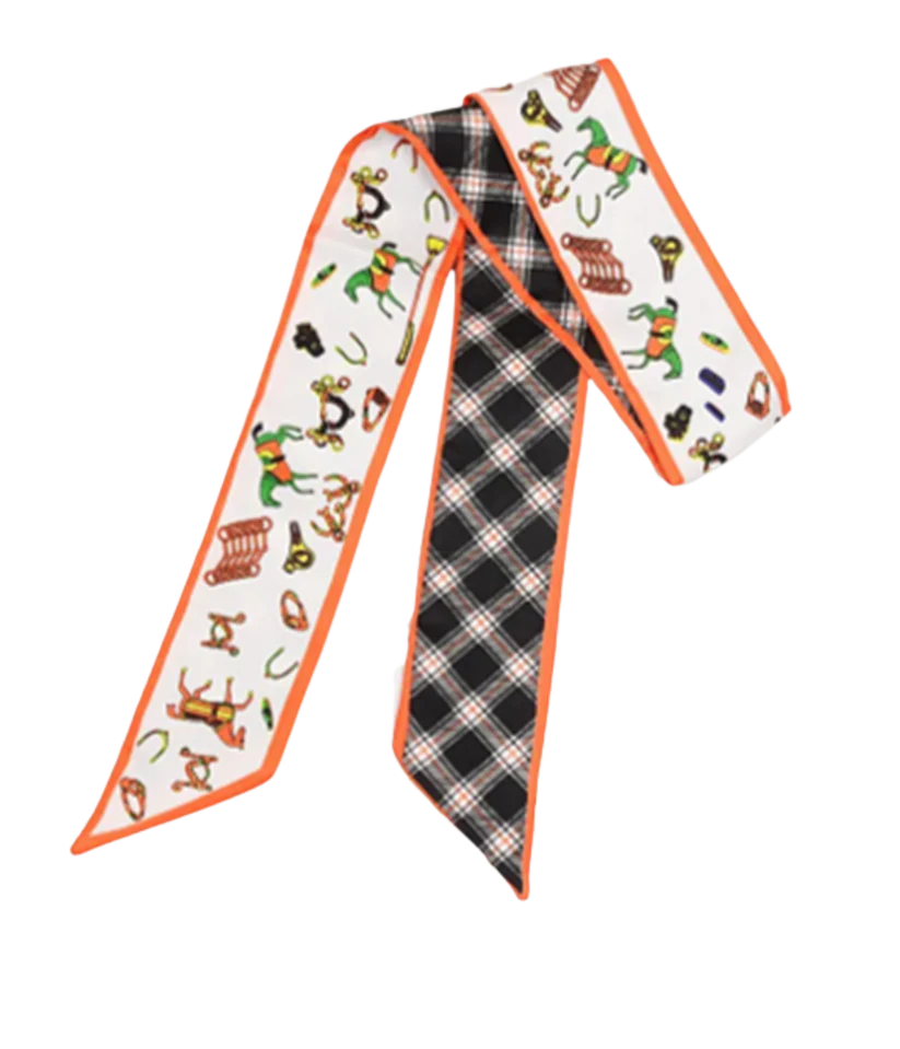 BRADEY Horse Design Twilly Scarf, Hair or Handbag Tie - 85x5cm