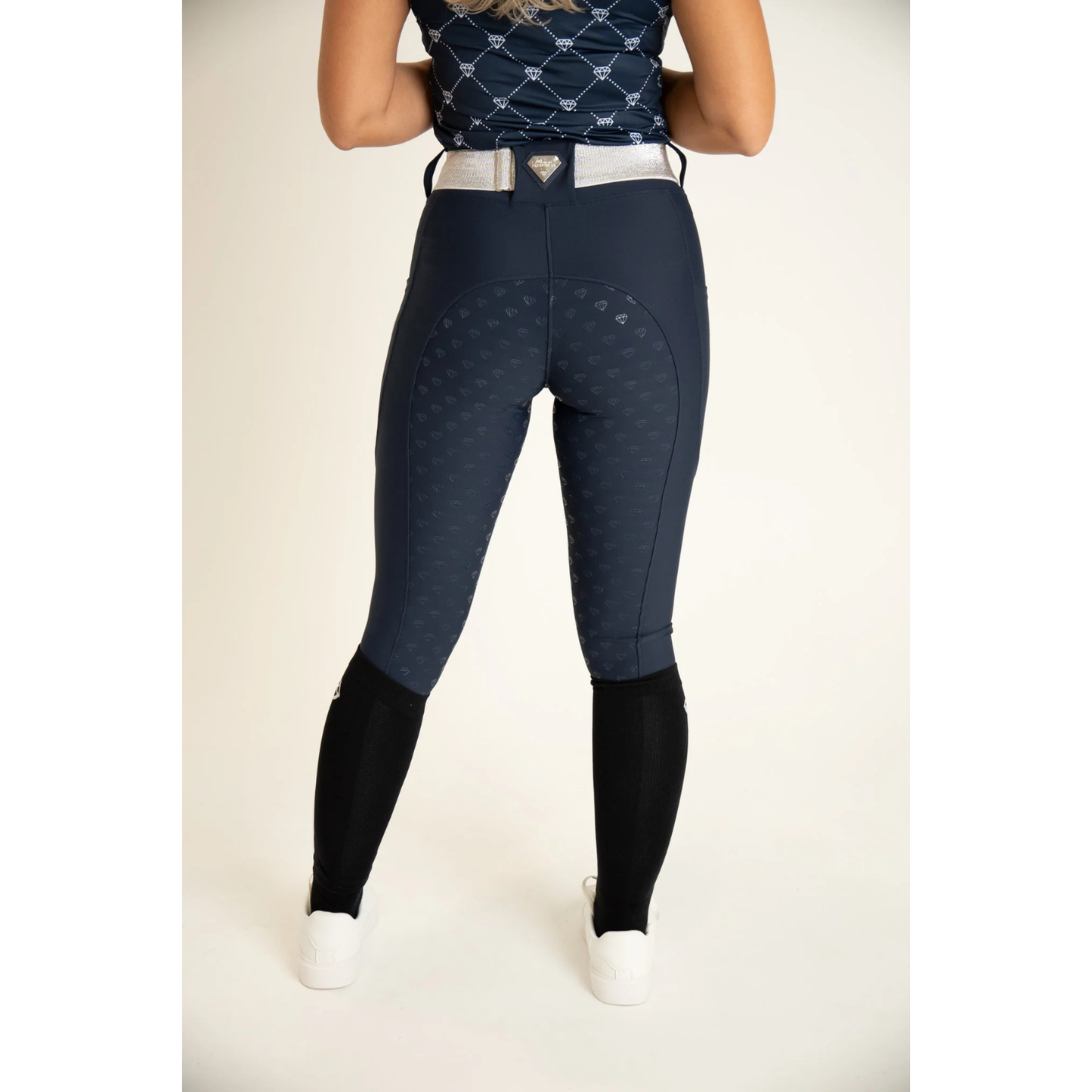 Diamont Equestrian LuxLeggings Riding Leggings - Size XS Navy Only