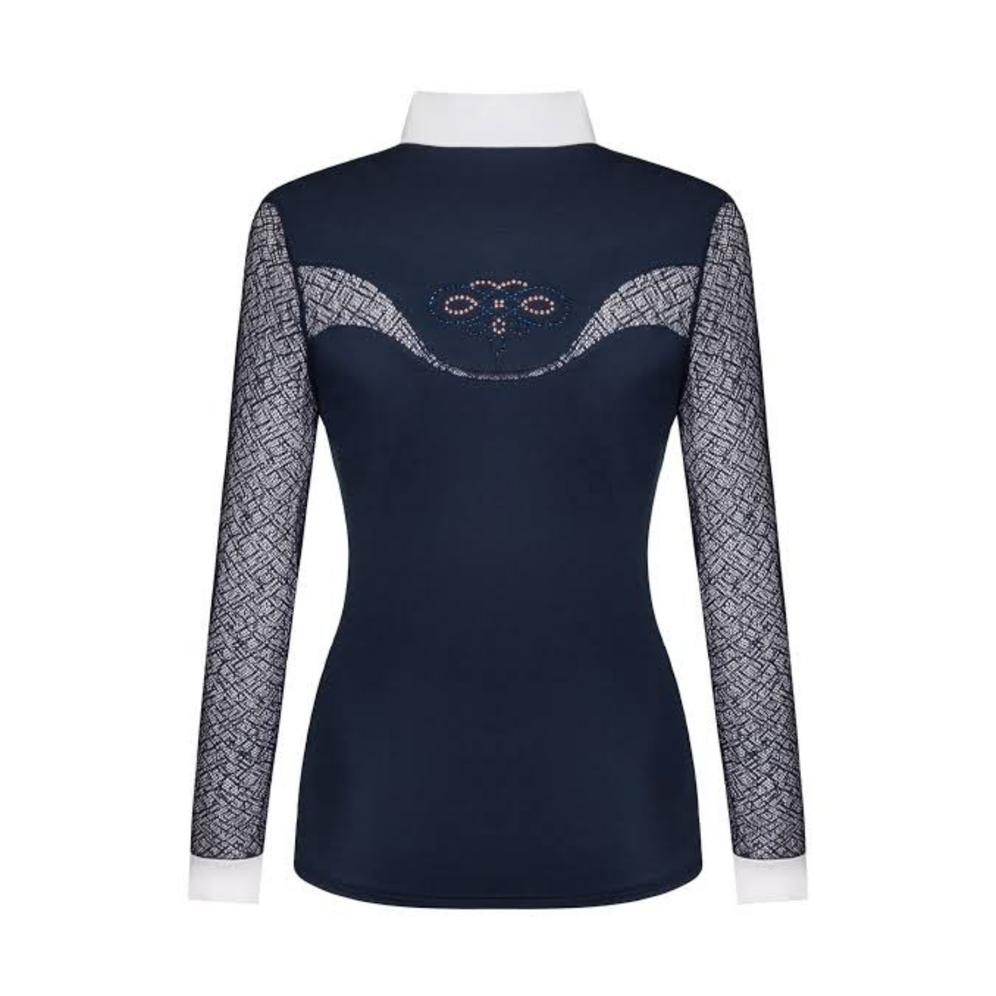 FairPlay Cecile Navy Rose Gold Long Sleeve Shirt - EU42(14) Only