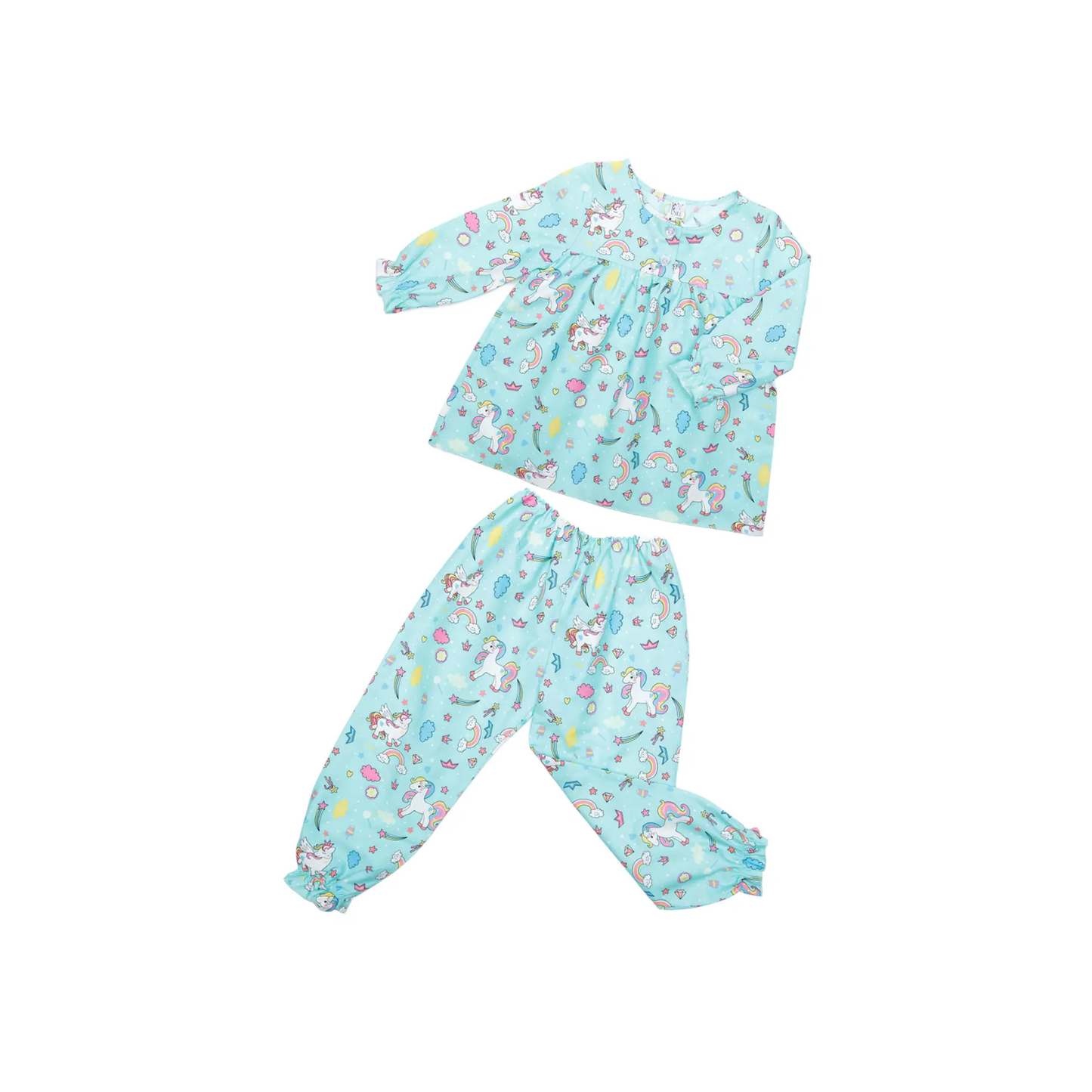 Fox In A Box - Aqua Magical Pony Children's Pyjama Set - Size 3-4 years Only