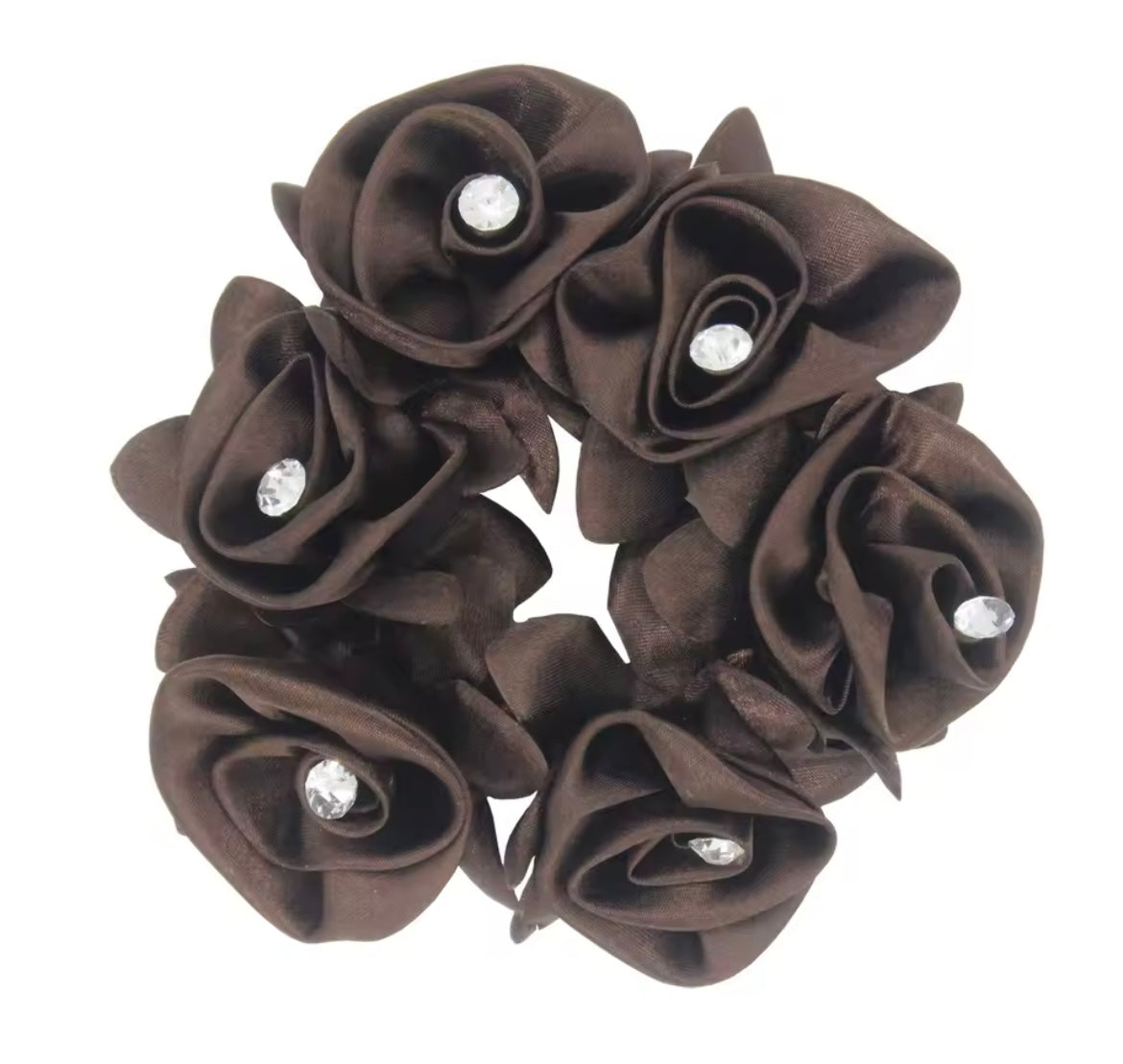 THD Rose Petal Scrunchie with Crystals