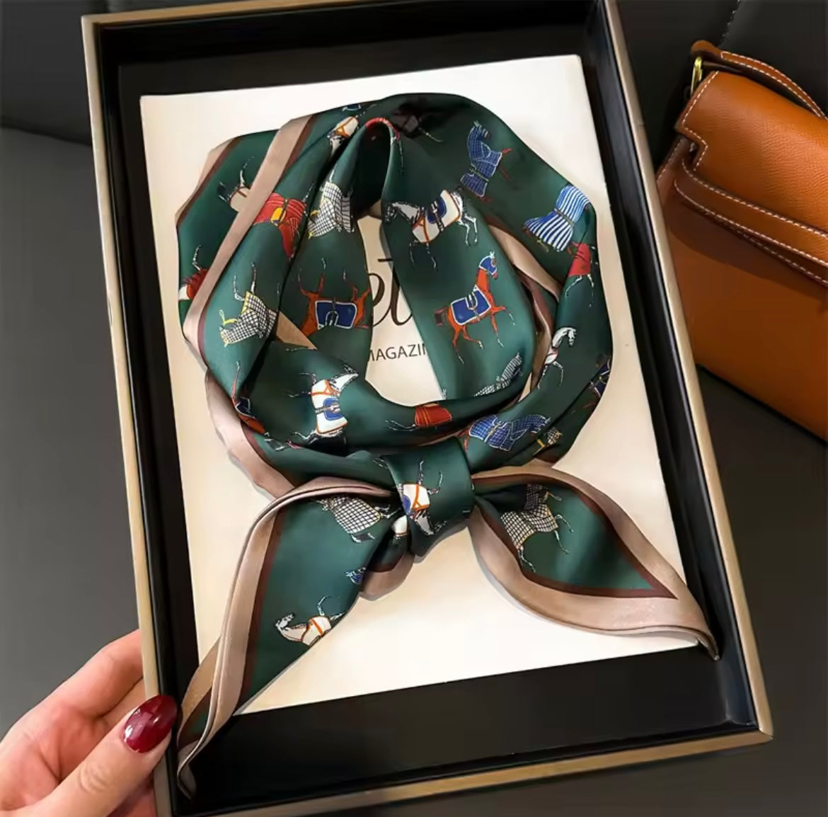 JAKE Horse Design Skinny Scarf