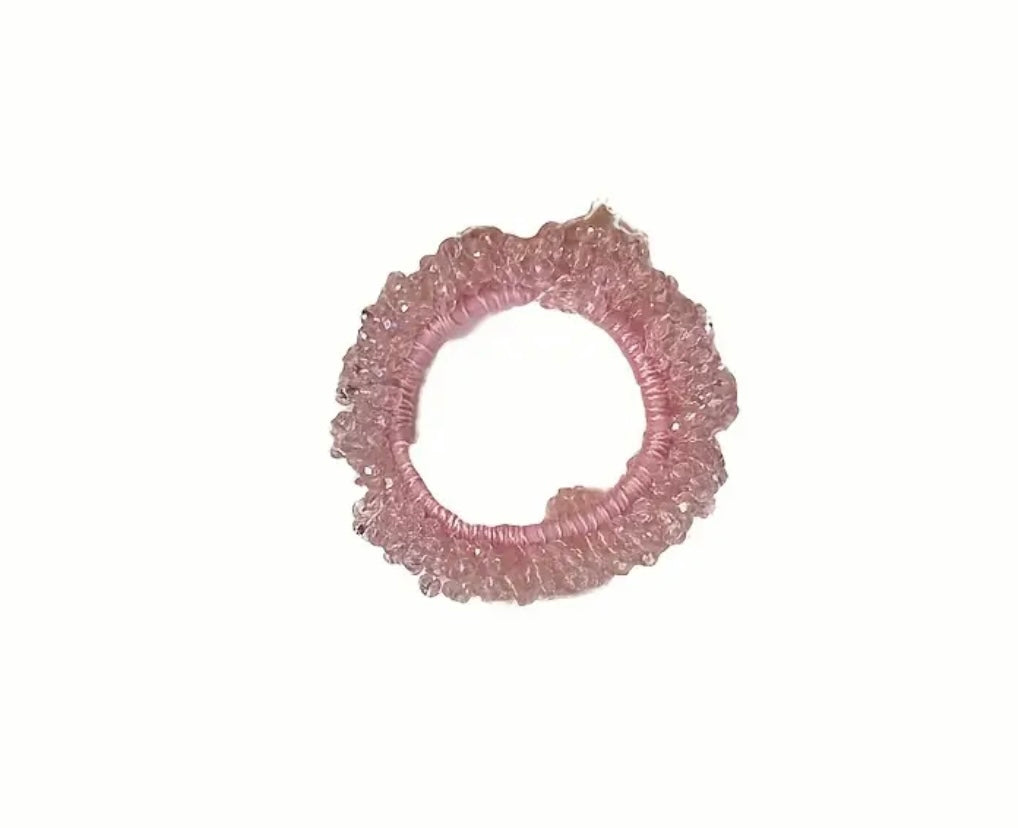 THD Elegant Beaded Crystal Scrunchie