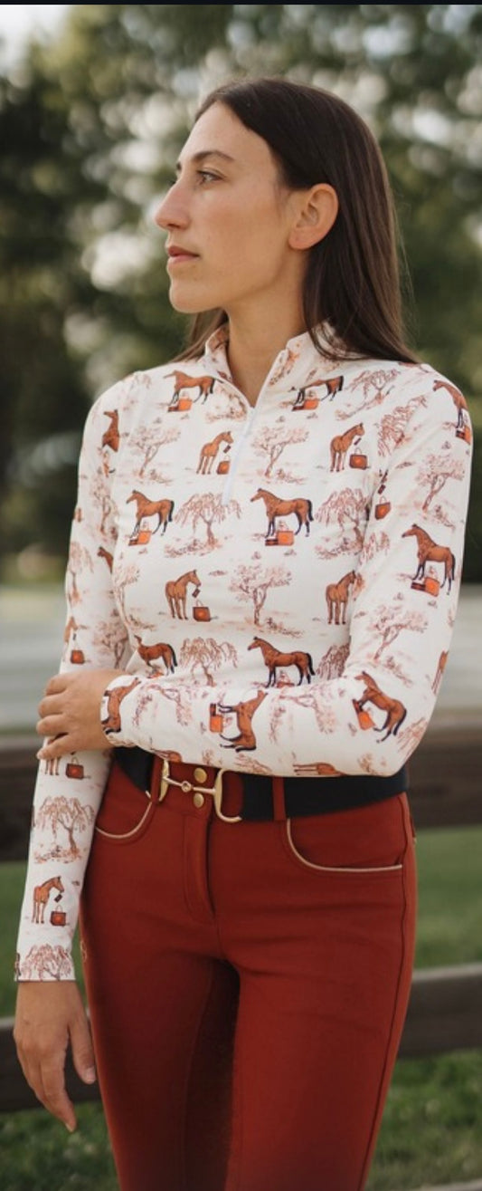 Deinhardt Designs TUCKER TWEED TOILE Long Sleeved Training Shirt - PRE-ORDER