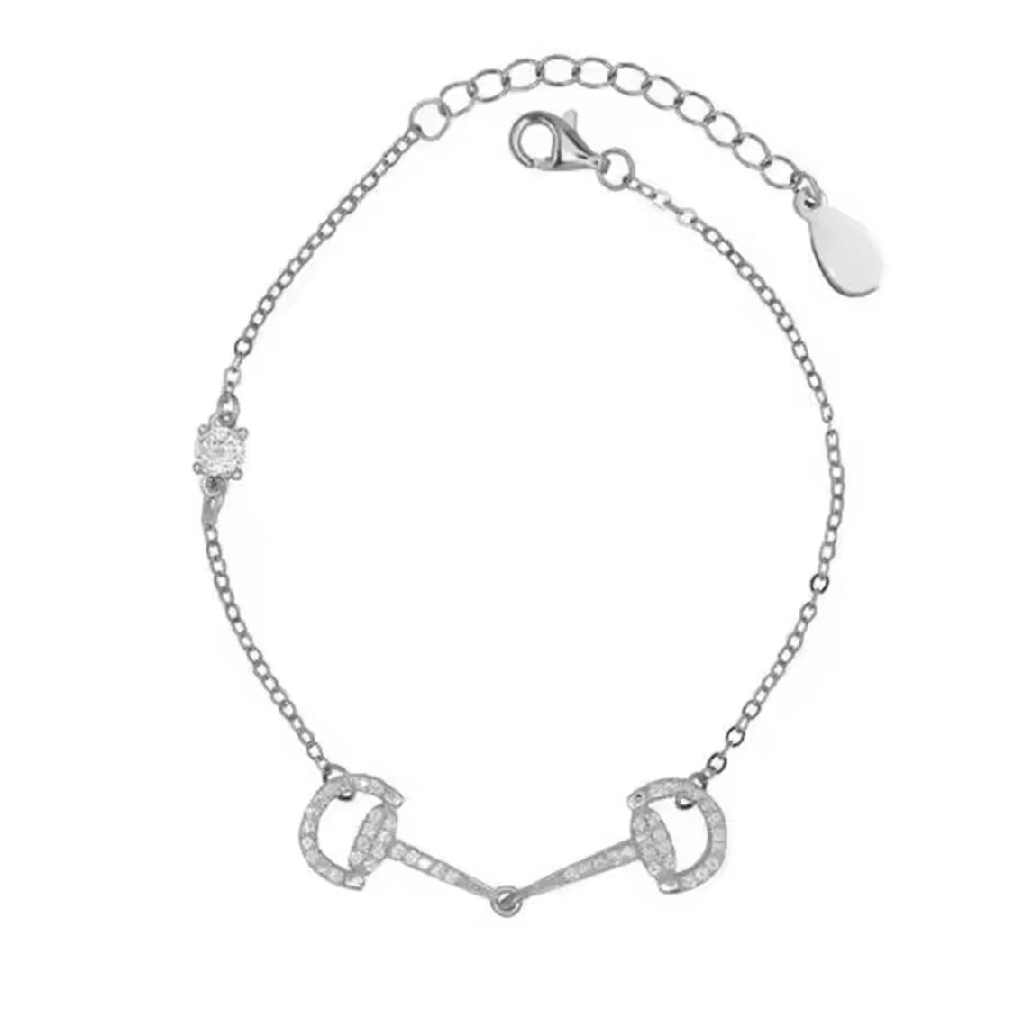 THD Dainty Snaffle Bit Link Chain Bracelet - Sterling Silver