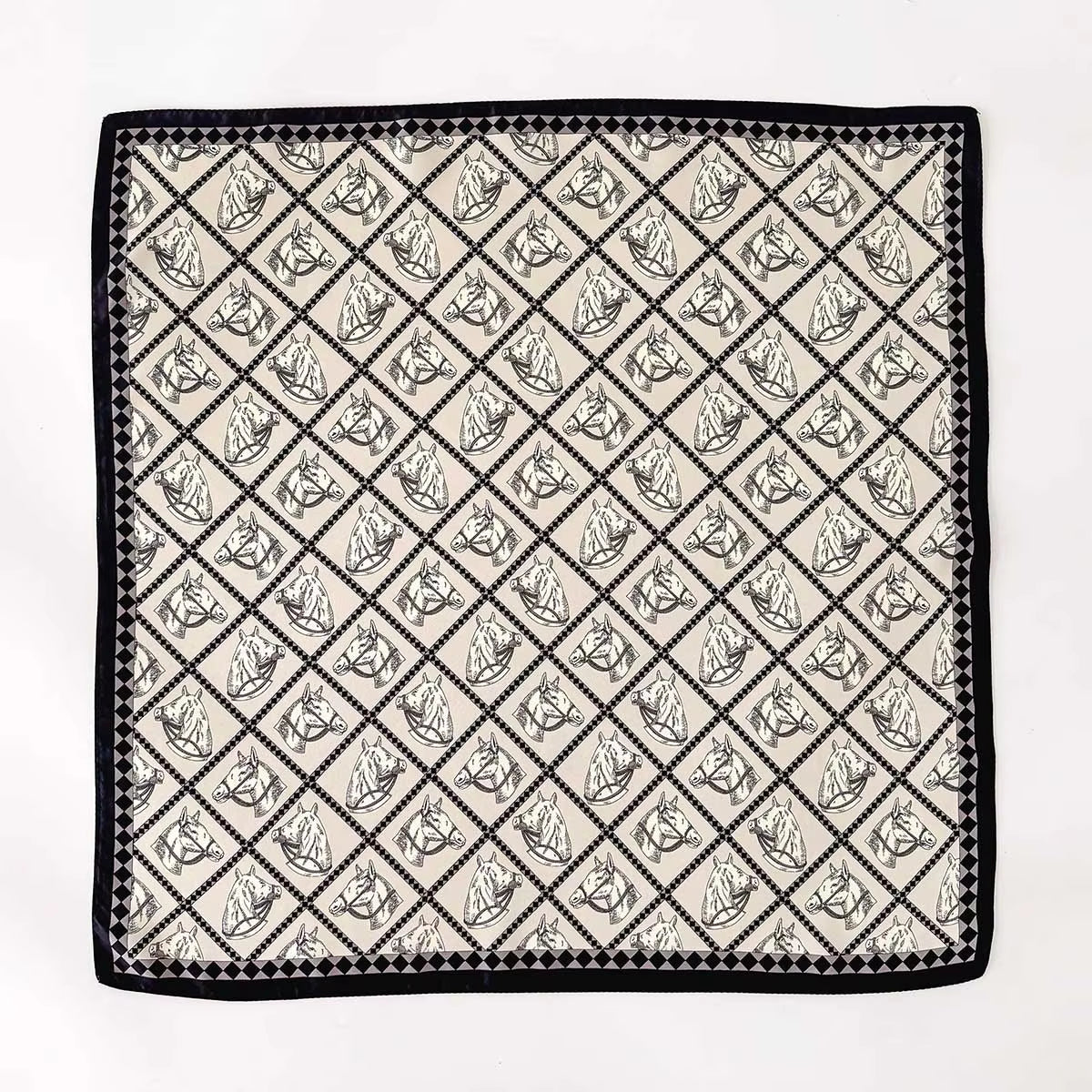JOHN Horse Design Silk Scarf