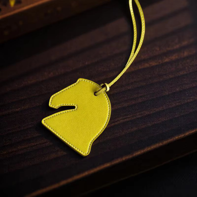 DOUG PU Leather Horse Head Bag Charm