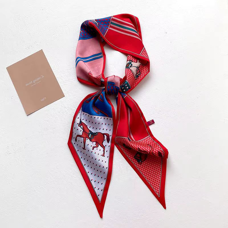JAMIE Horse Design Skinny Scarf