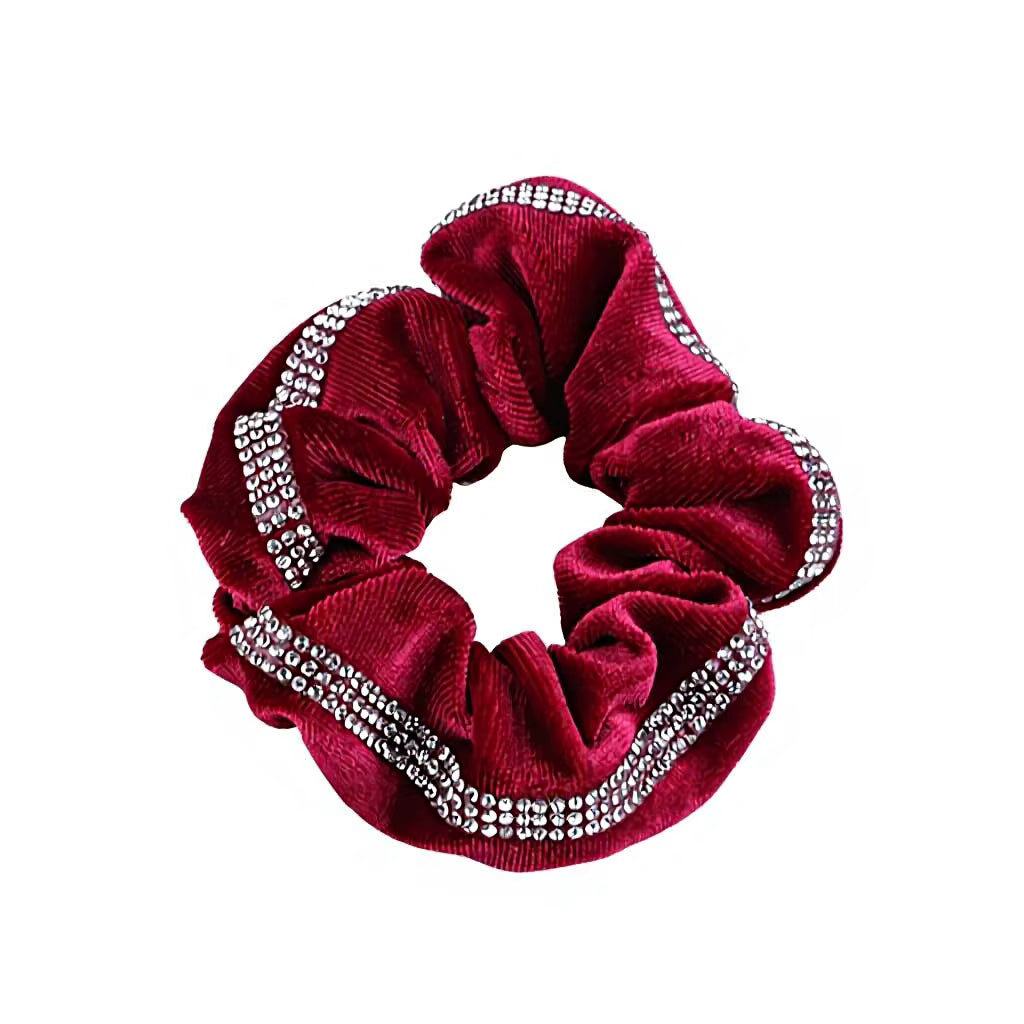 TAMMY Velvet Scrunchie with Crystal Band