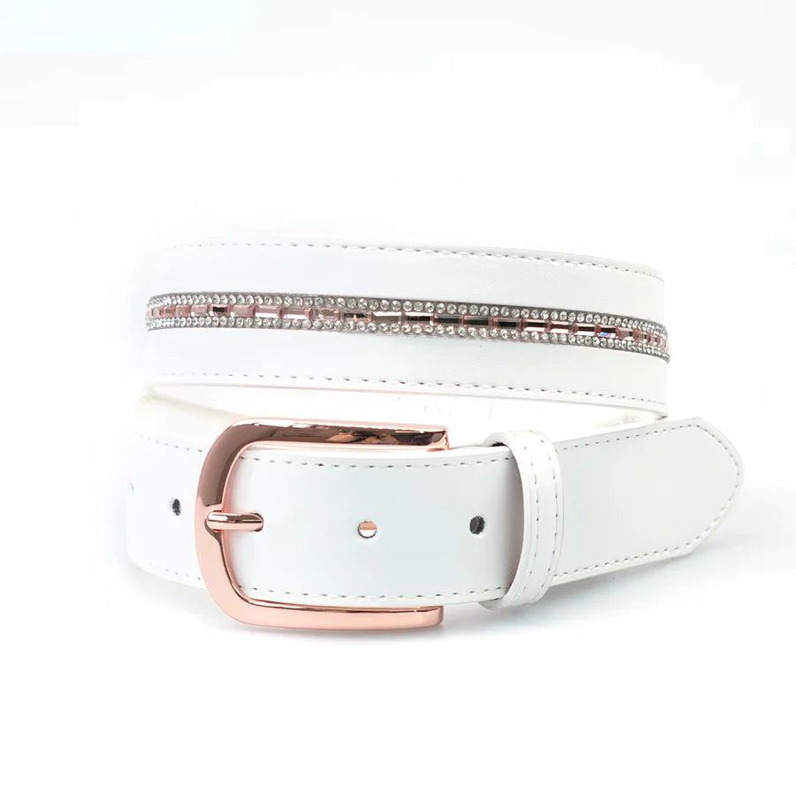 Cavaleira Equestrian Limited Edition Belt - Snow Crystal Rose