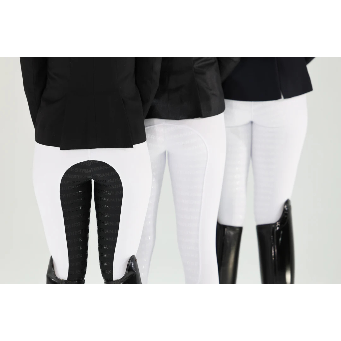 JnK Competition Tights - Snow White with Black Seat