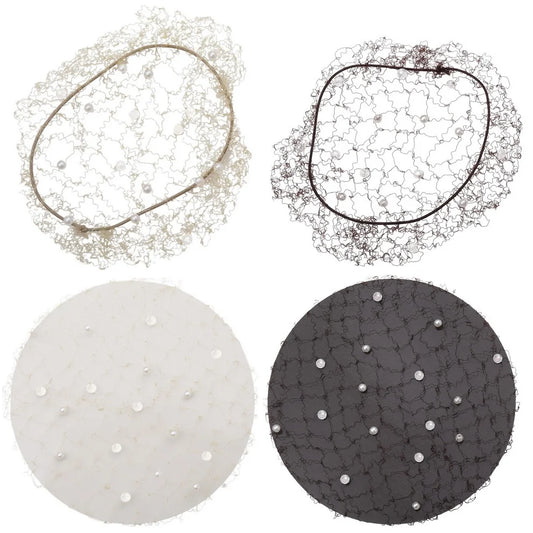 SD Design Carina Hairnet with Crystal Beads and Pearls