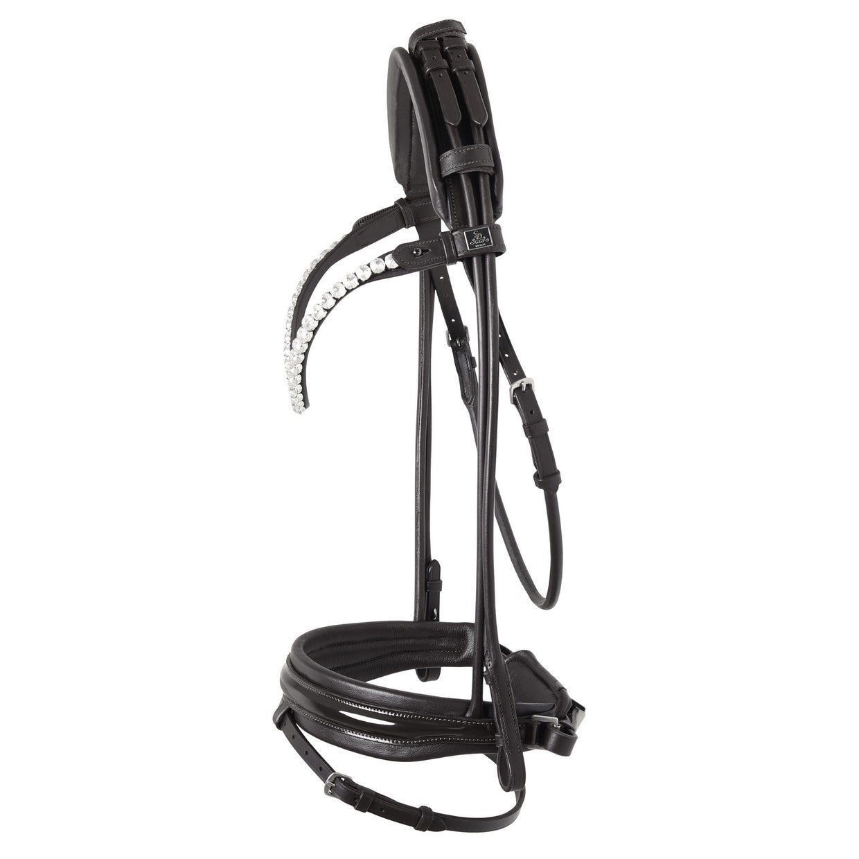 SD Design Zhivago Rolled Bridle - Black/Black Patent