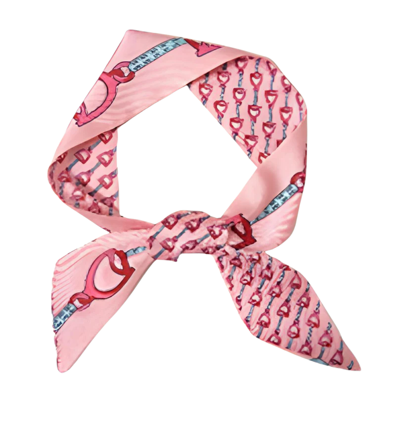 TANIA Horse Design Twilly Scarf, Hair or Handbag Tie - 85x5cm