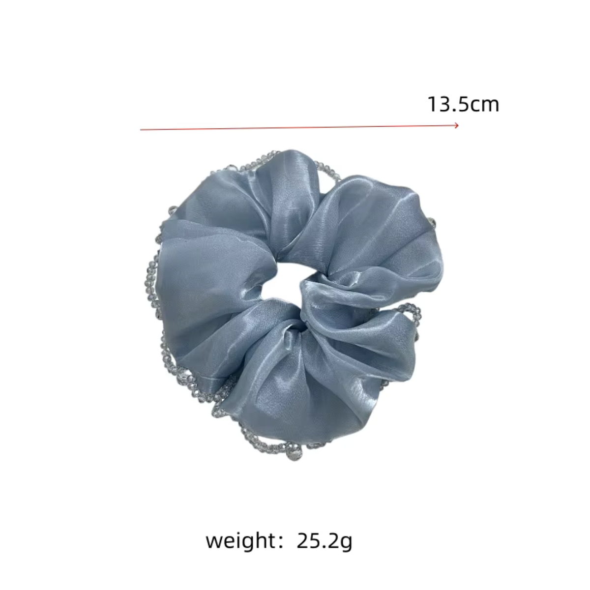 VERA Mesh Scrunchie with Crystal Edge