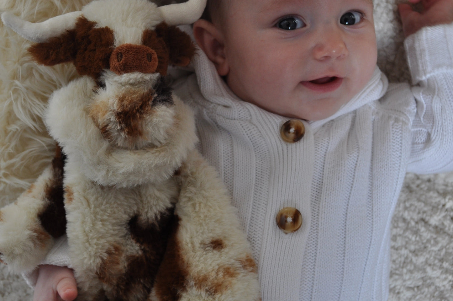 Jomanda Texas Longhorn Highland Cow Soft Toy Soother Comforter - 29cm