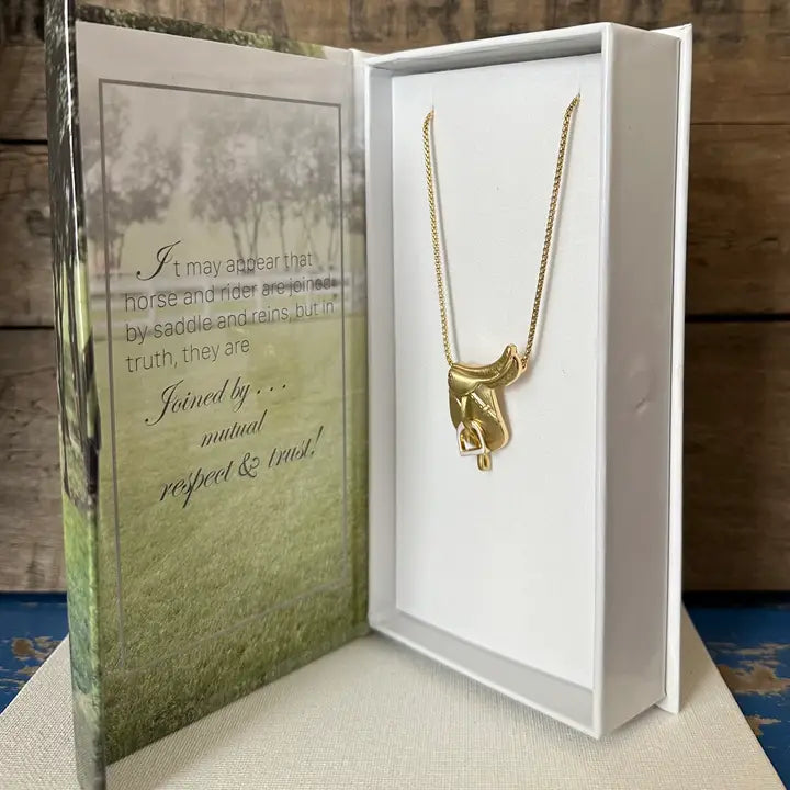 Carol Young Silver English Saddle Necklace