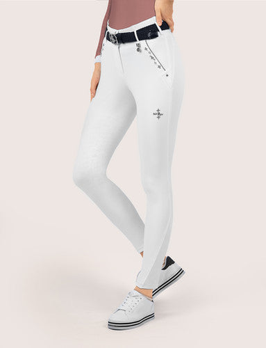 FairPlay Jasmine Fleur Full Seat Silicone Breeches - White