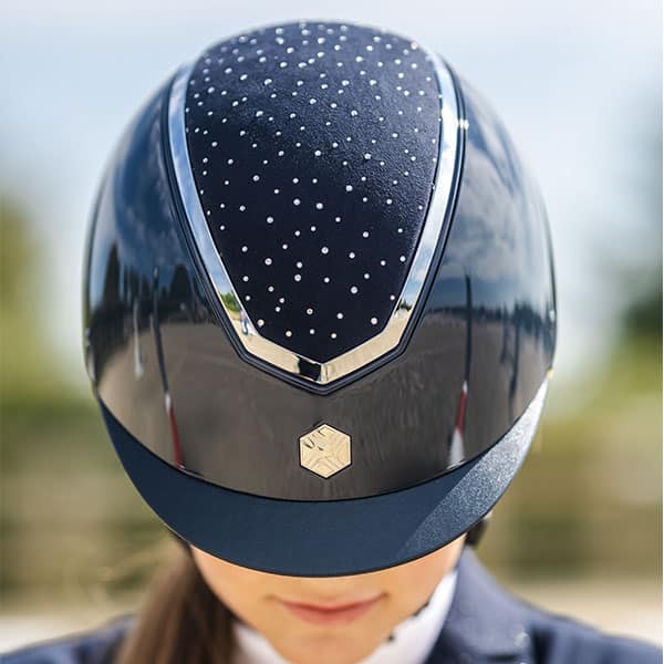 Charles Owen Kylo MIPS - Navy Gloss/Silver Crystal